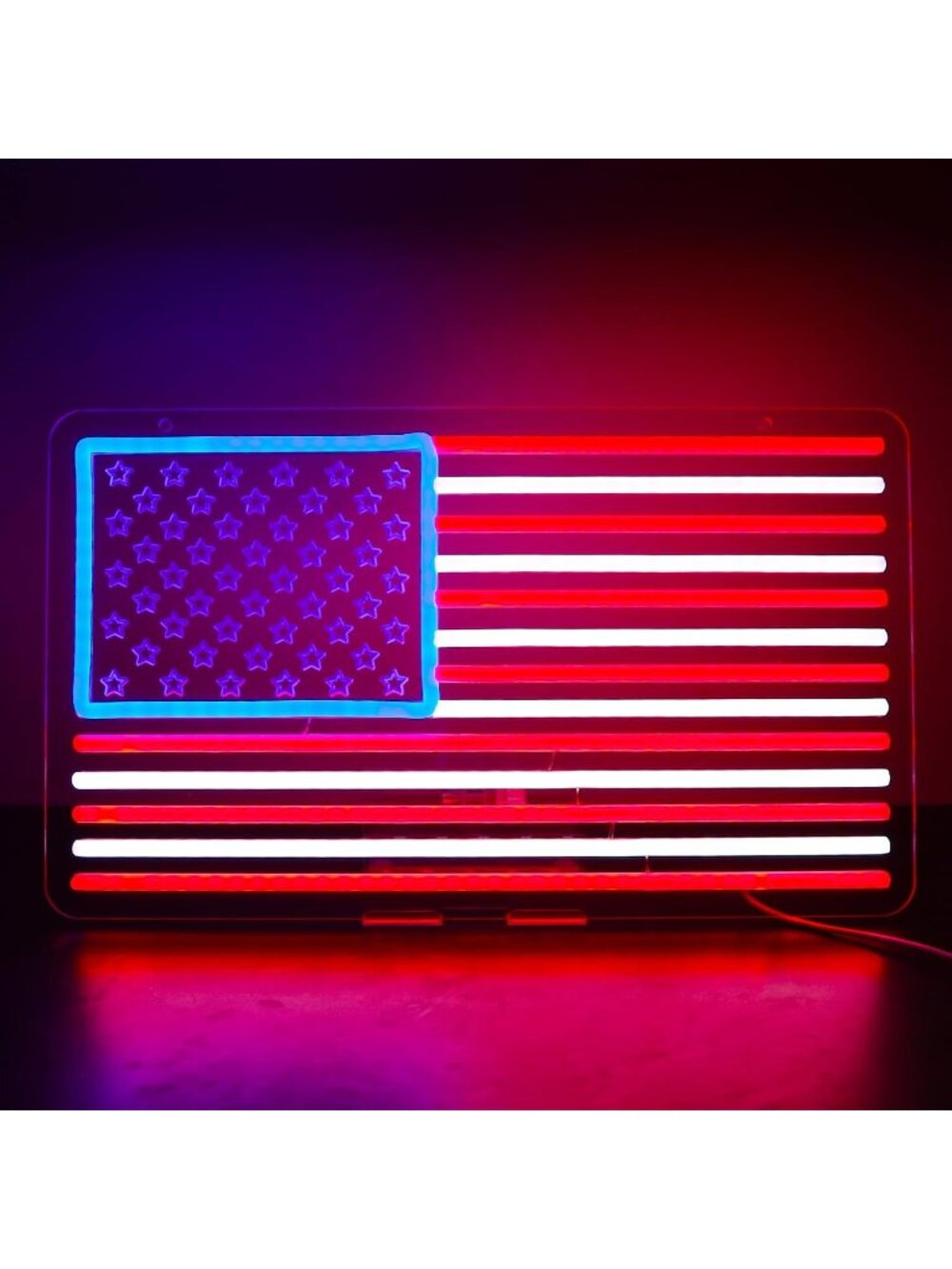 USA National Flag Neon Sign Red White Blue USA National Flag Led Neon Light